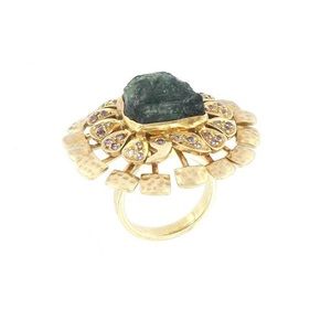 Green and Pink Tourmaline Ring (One-of-a-kind)